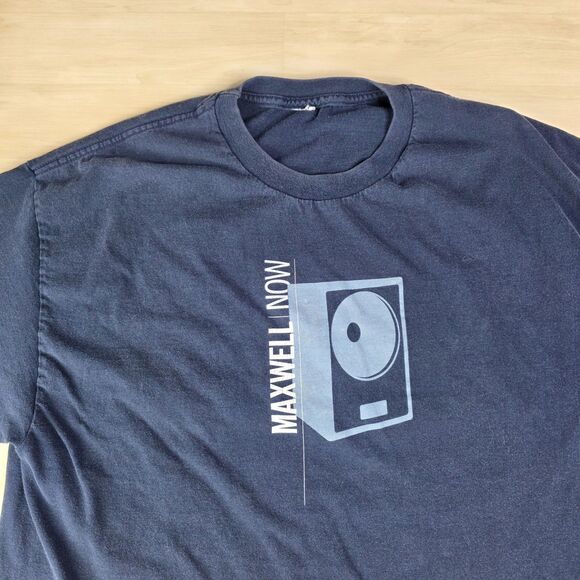 Vintage‎ 2001 Maxwell Now Album Promo R&B Shirt Navy Blue Size XL - Picture 3 of 11